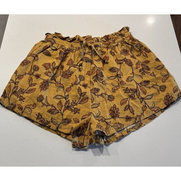 House Of Harlow 1960 Size Small Floral Print Linen Blend Shorts Boho Vacation - Picture 1 of 10